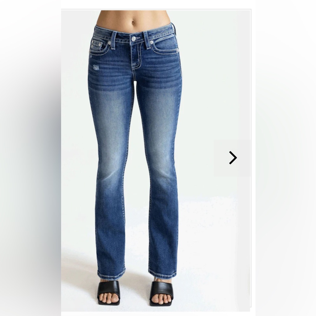 Miss Me Mid Rise Boot Jeans Medium Blue